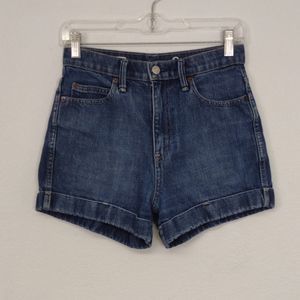 Gap 1969 Original High Rise Shorts Mediumwash Sz 25 Western Country